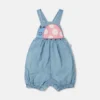 Ladybird-Embroidered Denim Romper Ladybird-Embroidered Denim Romper