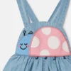 Ladybird-Embroidered Denim Romper Ladybird-Embroidered Denim Romper