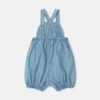 Ladybird-Embroidered Denim Romper Ladybird-Embroidered Denim Romper