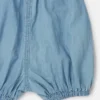 Ladybird-Embroidered Denim Romper Ladybird-Embroidered Denim Romper