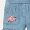 Ladybird-Embroidered Denim Shorts Ladybird-Embroidered Denim Shorts