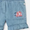 Ladybird-Embroidered Denim Shorts Ladybird-Embroidered Denim Shorts