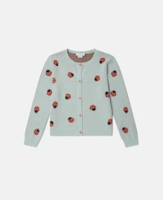 Ladybird Knitted Crewneck Cardigan