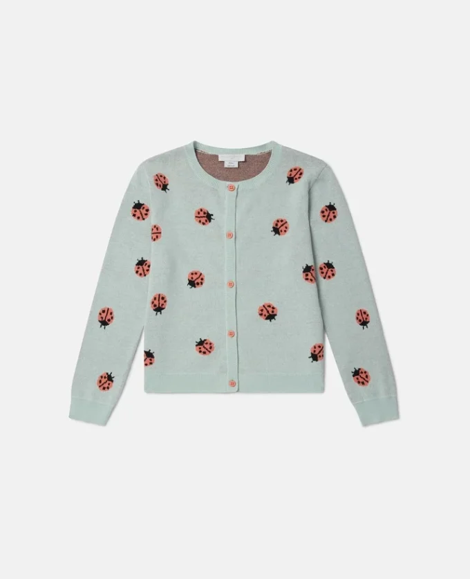 Ladybird Knitted Crewneck Cardigan Ladybird Knitted Crewneck Cardigan