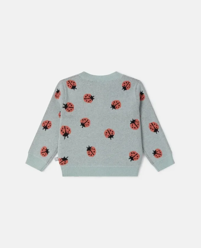 Ladybird Knitted Crewneck Cardigan Ladybird Knitted Crewneck Cardigan
