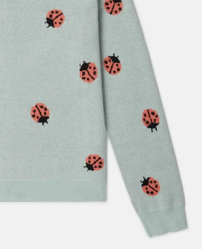 Ladybird Knitted Crewneck Cardigan Ladybird Knitted Crewneck Cardigan