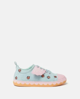 Ladybird Lace-Up Canvas Sneakers
