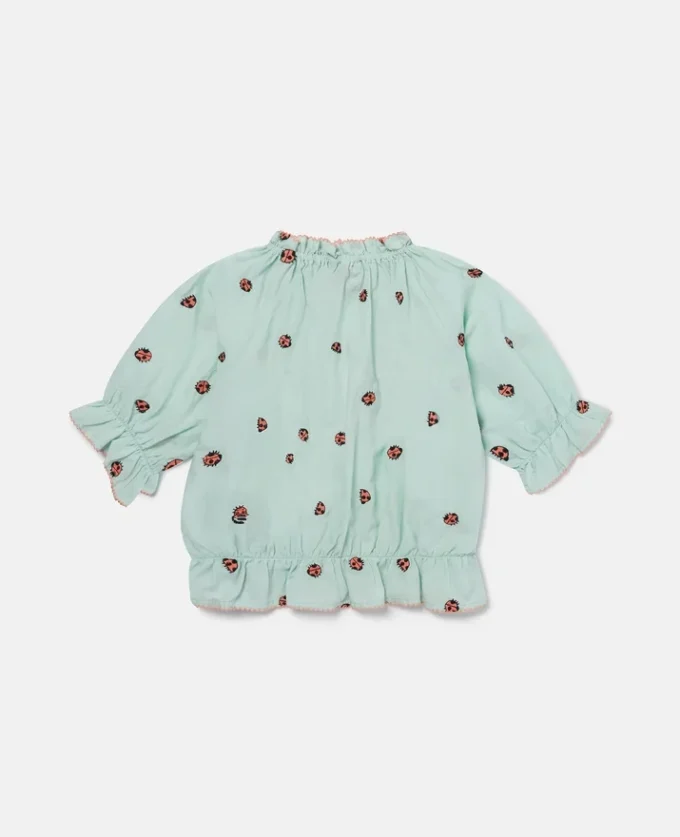 Ladybird Short-Sleeve Pleated Trim Top Ladybird Short-Sleeve Pleated Trim Top