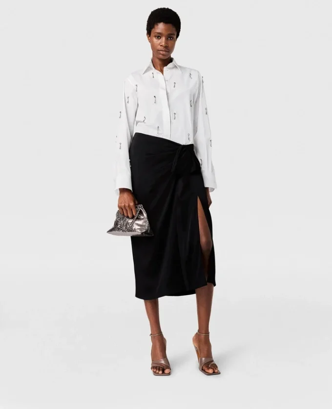 Lead-Free Crystal Embellished Oxford Shirt Lead-Free Crystal Embellished Oxford Shirt