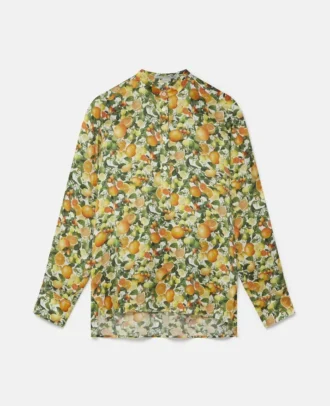 Lemon Print Silk Shirt
