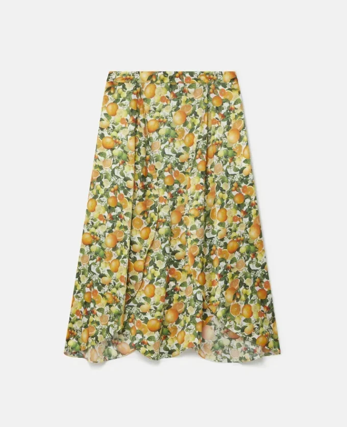 Lemon Print Split Hem Skirt Lemon Print Split Hem Skirt