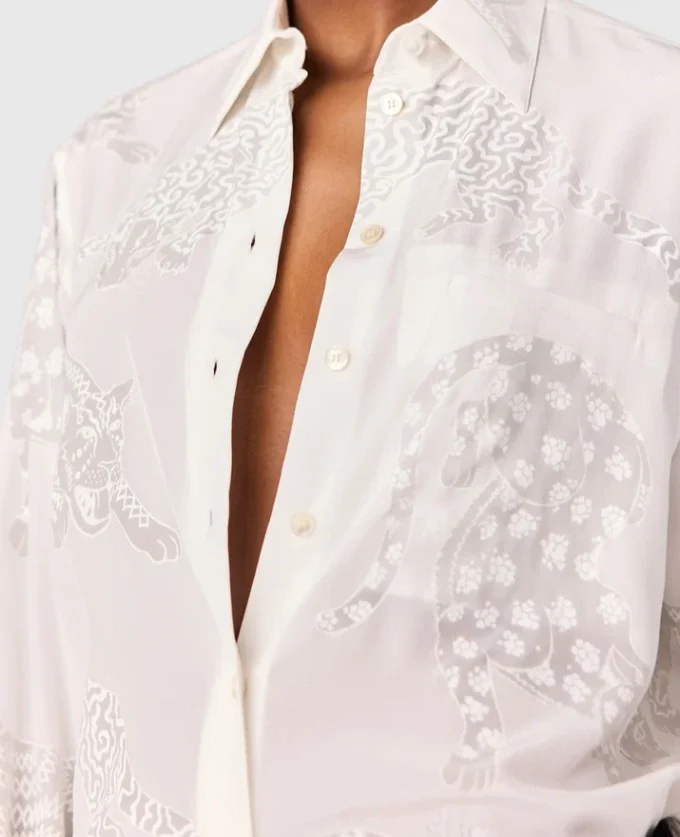 Leopard Pattern Oversized Shirt Leopard Pattern Oversized Shirt