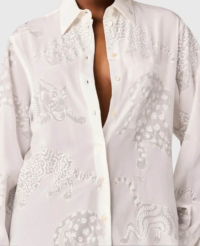 Leopard Pattern Oversized Shirt Leopard Pattern Oversized Shirt
