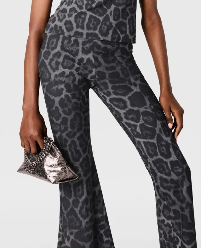 Leopard-Print Mid-Rise Flared Pants Leopard-Print Mid-Rise Flared Pants
