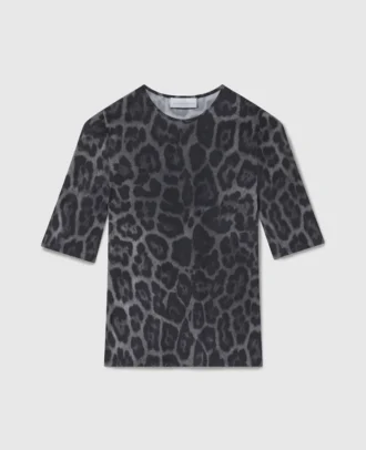 Leopard-Print Short-Sleeve T-Shirt