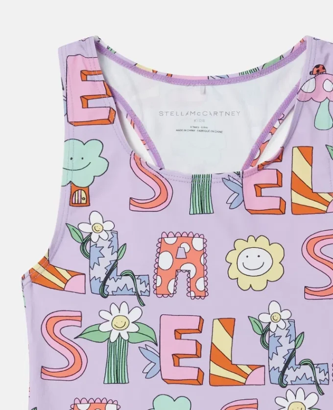Lettering Print Swimsuit Lettering Print Swimsuit