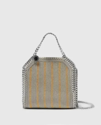 Limited-Edition Falabella Metallic Chain-Embroidered Tiny Tote Bag
