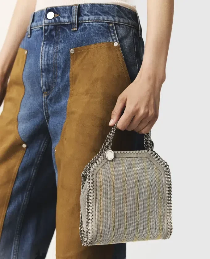 Limited-Edition Falabella Metallic Chain-Embroidered Tiny Tote Bag Limited-Edition Falabella Metallic Chain-Embroidered Tiny Tote Bag