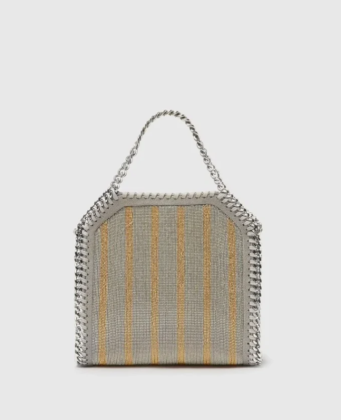 Limited-Edition Falabella Metallic Chain-Embroidered Tiny Tote Bag Limited-Edition Falabella Metallic Chain-Embroidered Tiny Tote Bag