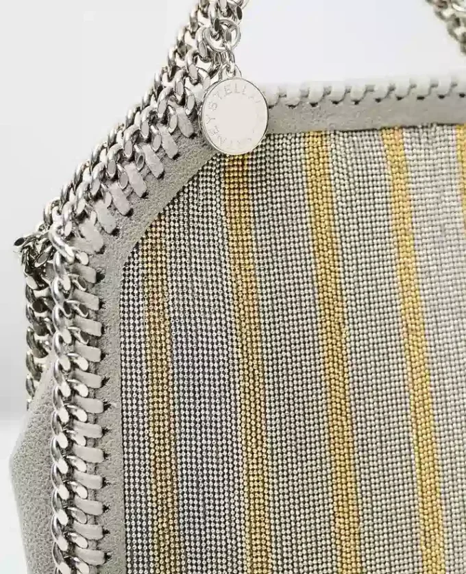 Limited-Edition Falabella Metallic Chain-Embroidered Tiny Tote Bag Limited-Edition Falabella Metallic Chain-Embroidered Tiny Tote Bag