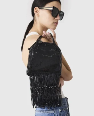 Limited-Edition Falabella Sequin Fringe Tiny Tote Bag