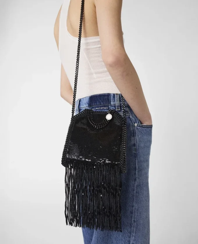 Limited-Edition Falabella Sequin Fringe Tiny Tote Bag Limited-Edition Falabella Sequin Fringe Tiny Tote Bag