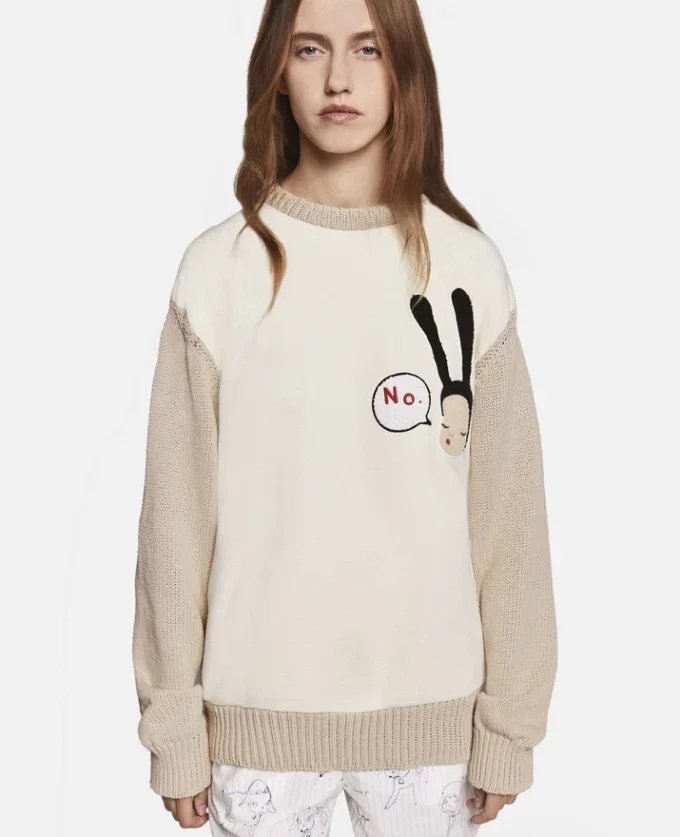 Little Black Bunny Embroidered Cotton Jumper Little Black Bunny Embroidered Cotton Jumper