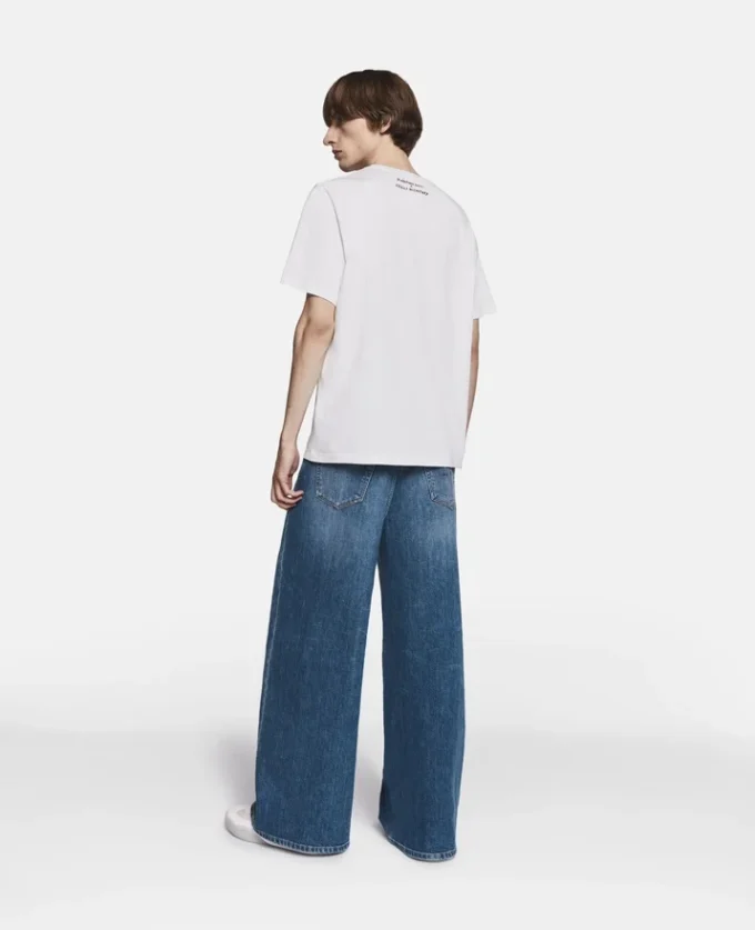 Little Black Bunny Embroidered Wide Leg Jeans Little Black Bunny Embroidered Wide Leg Jeans