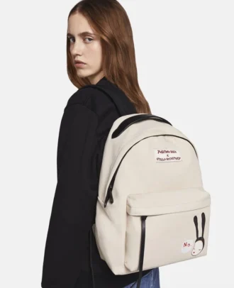 Little Black Bunny Print Backpack