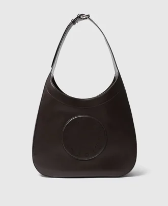 Logo Belt Slouchy Hobo Bag