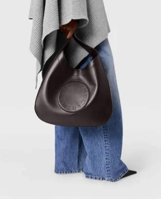 Logo Belt Slouchy Hobo Bag