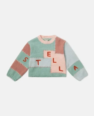 Logo Embroidered Balloon-Sleeve Sweater