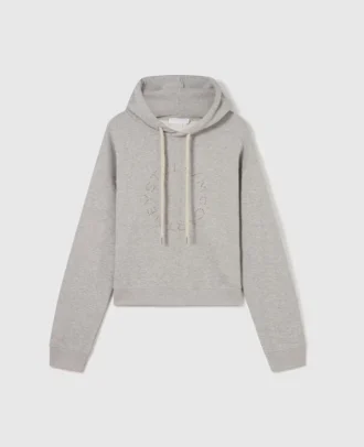 Logo-Embroidered Cropped Hoodie