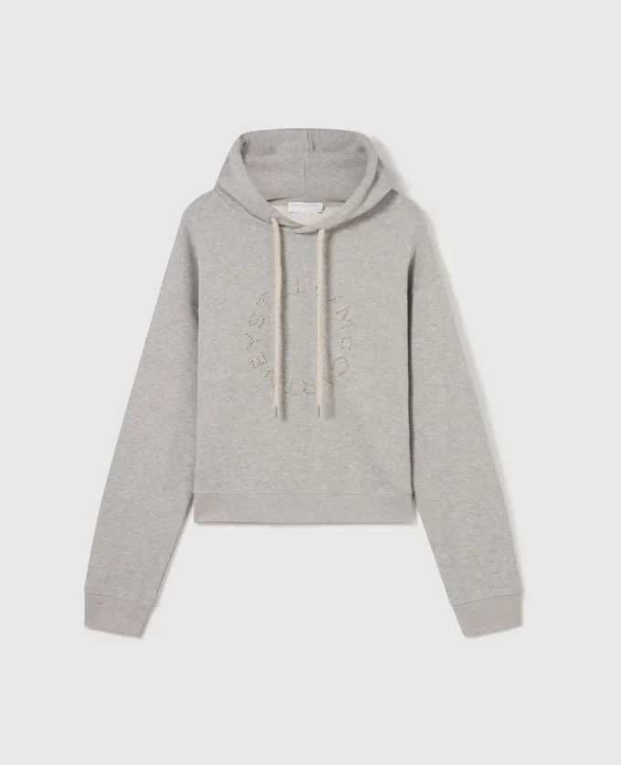 Logo-Embroidered Cropped Hoodie Logo-Embroidered Cropped Hoodie