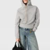 Logo-Embroidered Cropped Hoodie Logo-Embroidered Cropped Hoodie
