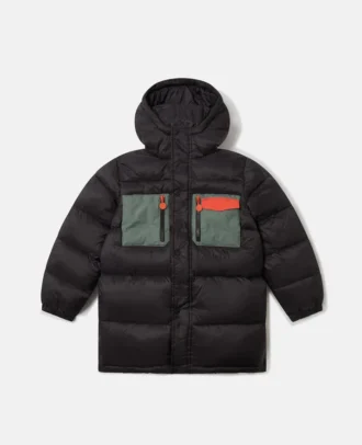Logo Graphic Hooded Puffer Coat