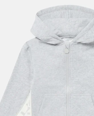 Logo Graphic Hooded Zipper Sweatshirt