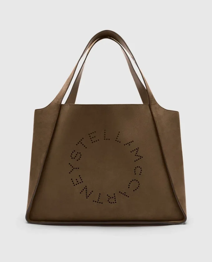 Logo Large Suede Tote Bag Logo Large Suede Tote Bag