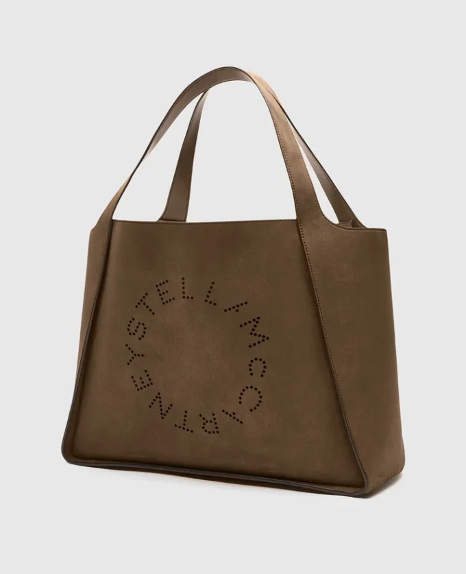 Logo Large Suede Tote Bag Logo Large Suede Tote Bag