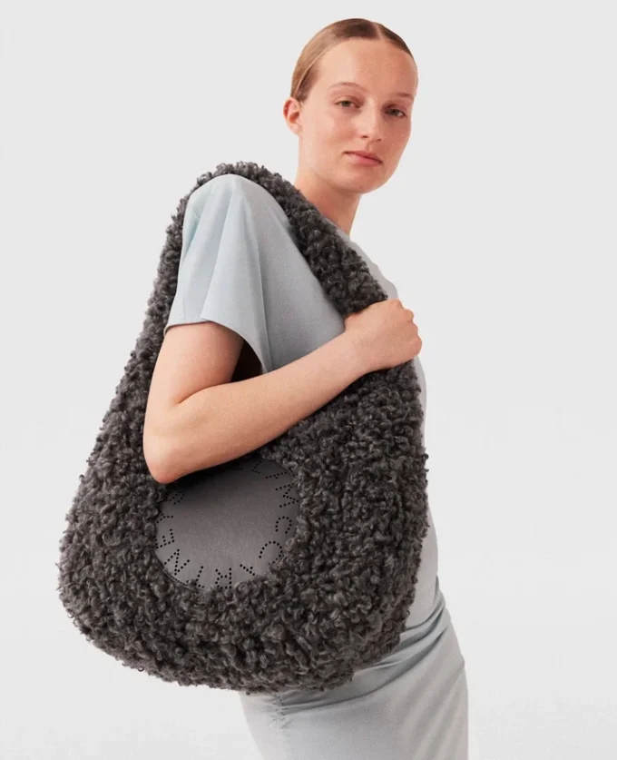 Logo Plush Teddy Hobo Large Tote Bag Logo Plush Teddy Hobo Large Tote Bag