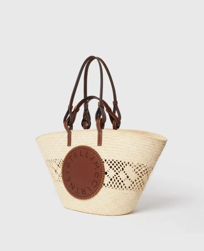 Logo Raffia Crochet Large Tote Bag Logo Raffia Crochet Large Tote Bag