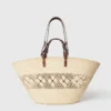 Logo Raffia Crochet Large Tote Bag Logo Raffia Crochet Large Tote Bag