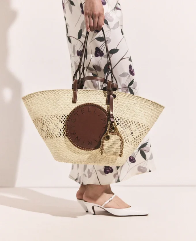 Logo Raffia Crochet Large Tote Bag Logo Raffia Crochet Large Tote Bag