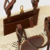 Logo Raffia Crochet Medium Tote Bag Logo Raffia Crochet Medium Tote Bag