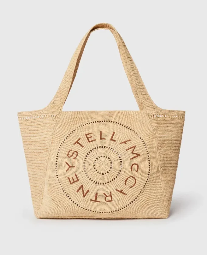 Logo Raffia Large Tote Bag Logo Raffia Large Tote Bag