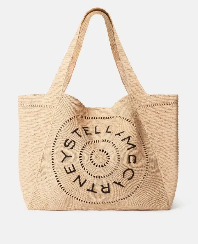 Logo Raffia Large Tote Bag Logo Raffia Large Tote Bag