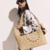 Logo Raffia Large Tote Bag Logo Raffia Large Tote Bag