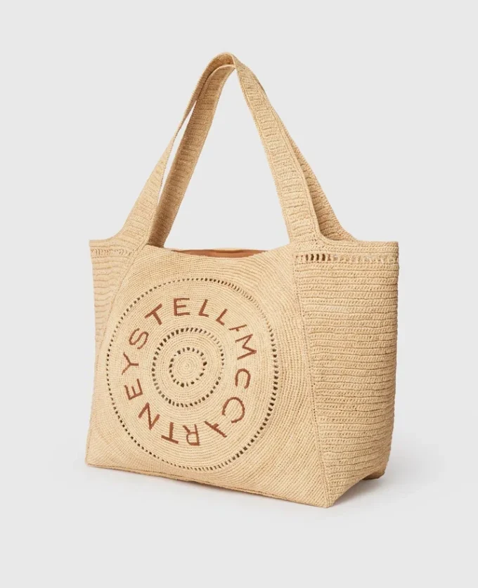 Logo Raffia Large Tote Bag Logo Raffia Large Tote Bag