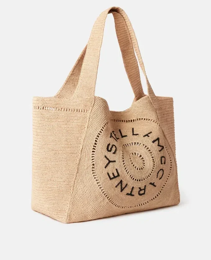 Logo Raffia Large Tote Bag Logo Raffia Large Tote Bag