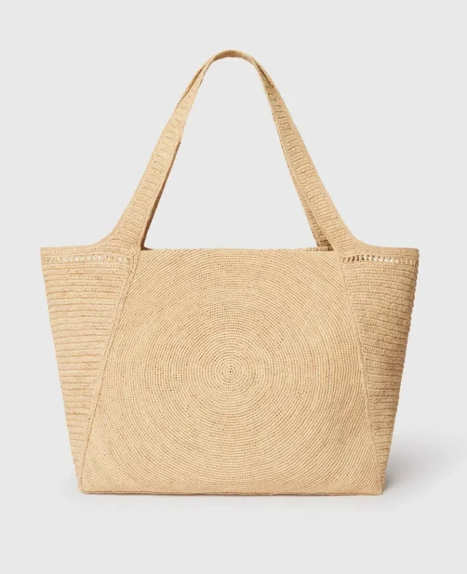 Logo Raffia Large Tote Bag Logo Raffia Large Tote Bag